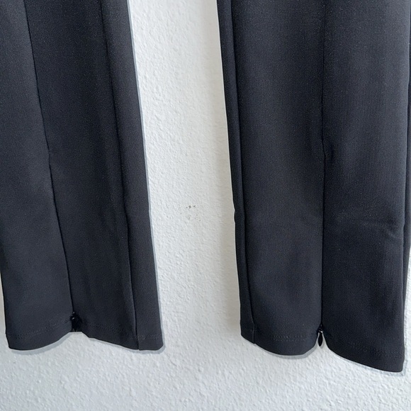 Mango Black Classic Elastic Waistband Pants Leggings w/ Zipper Detail Sz.M NWT! - Picture 4 of 10